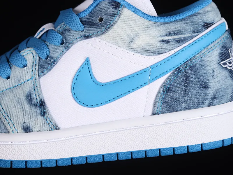 All categories Air Jordan Jordan series basketball shoes Air Jordan 1 Low Z version Air Jordan 1 Low "Washed Denim" AJ1 Joe 1 navy washed denim low-top casual sneakers DM8947-100